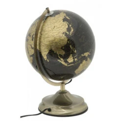 Dmora Mappamondo Decorativo Con Luce, Ferro E Plastica, Colore Bianco, Misure: 25 X 25 X 38 Cm, Con Imballo Rinforzato -Armonia Decor 38270104 3