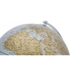 Dmora Mappamondo Decorativo, Metallo E Plastica, Colore Argento, Misure: 20 X 20 X 28 Cm, Con Imballo Rinforzato -Armonia Decor 38270108 5