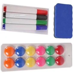 Lavagna Magnetica Bianca XL 90x60 In Alluminio Pennarello Cancellabile E Magneti -Armonia Decor 38991417 3