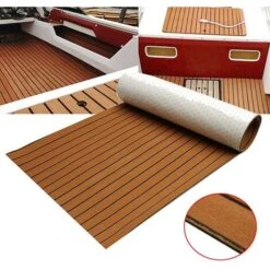 Manta Tappeto In Schiuma EVA Per Yacht Barche Foglio Per Decking Per Barche In Finto Teak Per Pavimento Marino 2300x900x6mm -Armonia Decor 39438013 3
