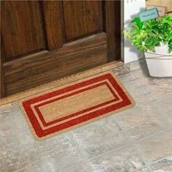 Zerbino Cocco Naturale Esterno Porta Entrata Retro Antiscivolo Tappeto Raschiafango 60X120 Cm - Bordeaux -Armonia Decor 39515815 2