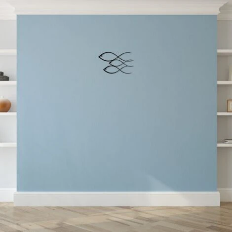 Decorazione Da Parete Pesci 50x30 Cm In Acciaio Nero Homemania 7 Decorazione Da Parete Pesci 50x30 Cm In Acciaio Nero Homemania - immagine 5