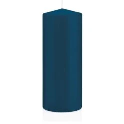 CANDELA CILINDRICA 8X20 CM PETROLIO