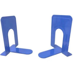 2 Fermalibri In Metallo Reggilibri Supporto Divisori Per Libri Riviste A T Antiscivolo Organizer Per Ufficio Scrivania Biblioteca Scuola Celeste