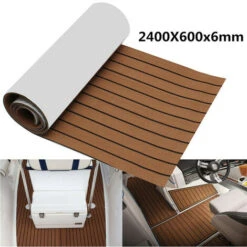 Stuoia Autoadesiva 240 X 60 X 0.6cm Del Decking Della Pavimentazione Della Barca Dello Strato Del Teck Della Schiuma Di EVA -Armonia Decor 41865011 3