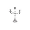 Decoris CANDELABRO IN ALLUMINIO SMALTATO LUCIDO SILVER H30CM -Armonia Decor 42314246 1