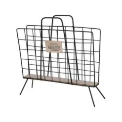 N/A PORTARIVISTE IN METALLO E MDF 42X10XH37CM