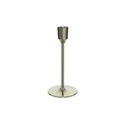 Decoris PORTA CANDELE IN OTTONE SILVER H20.50CM