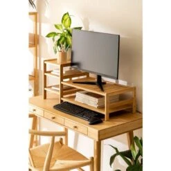 SKLUM Supporto Per Monitor Con Ripiani In Bambù Murez Bambù 8 SKLUM Supporto Per Monitor Con Ripiani In Bambù Murez Bambù -Armonia Decor 43507919 2