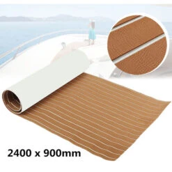 Tappetino In Schiuma EVA Per Decking Per Barche Pavimentazione Marina Autoadesiva Per Barche In Finto Teak 2400x900x6mm -Armonia Decor 43903709 3