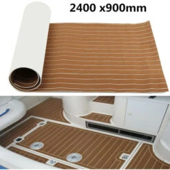 Tappetino In Schiuma EVA Per Decking Per Barche Pavimentazione Marina Autoadesiva Per Barche In Finto Teak 2400x900x6mm -Armonia Decor 43903709 4