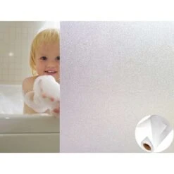 SOEKAVIA Pellicola Per Vetri Pellicola Per Vetri Oscurante Pellicola Per Vetri Smerigliata Pellicola Per Vetri Elettrostatica Opaca Per Vetri Di Finestre Finestra Di Visualizzazione Casa Bagno Camera