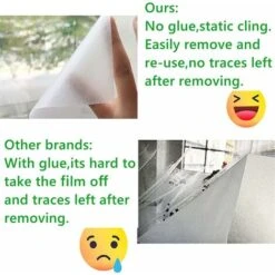 SOEKAVIA Pellicola Per Vetri Pellicola Per Vetri Oscurante Pellicola Per Vetri Smerigliata Pellicola Per Vetri Elettrostatica Opaca Per Vetri Di Finestre Finestra Di Visualizzazione Casa Bagno Camera -Armonia Decor 44301610 3