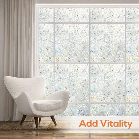 SOEKAVIA Pellicola Per Vetri Autoadesiva Statica 3D Con Motivo Floreale, Pellicola Oscurante Per Vetri Oscurati, Pellicola Per Vetri Per Porte In Vetro, Pellicola Protettiva Per Schermi Solari UV Deco 4 SOEKAVIA Pellicola Per Vetri Autoadesiva Statica 3D Con Motivo Floreale, Pellicola Oscurante Per Vetri Oscurati, Pellicola Per Vetri Per Porte In Vetro, Pellicola Protettiva Per Schermi Solari UV Deco - immagine 2