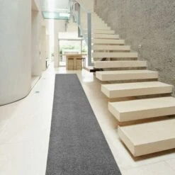 Passatoia Al Metro H50 Cm Su Misura Tappeto Cucina Moquette Ingresso Antiscivolo 100% Made In Italy - Grigio -Armonia Decor 44302418 4