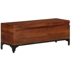 Baule 110x35x41 Cm In Legno Massello Di Acacia VidaXL