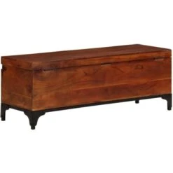 Baule 110x35x41 Cm In Legno Massello Di Acacia VidaXL -Armonia Decor 45300247 4