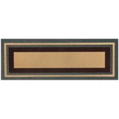 Zerbino Ingresso Antiscivolo Salva Gradino 25x70 Tappeto Gomma Asciugapassi 100% Made In Italy - Marrone