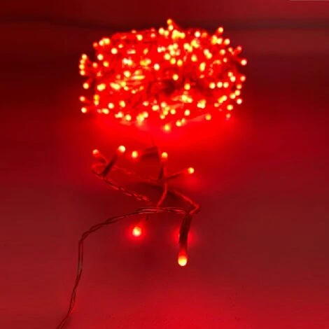 Luccika Home Stringa Luminosa Catena Serie Di Luci Per Albero Di Natale Luminosita' 360o Cavo Trasparente 15 Mt Con 300 Led Rosso Con 8 Giochi Di Luce E Memoria Per Uso Esterno Interno Rosso 15 Metri 7 Luccika Home Stringa Luminosa Catena Serie Di Luci Per Albero Di Natale Luminosita' 360o Cavo Trasparente 15 Mt Con 300 Led Rosso Con 8 Giochi Di Luce E Memoria Per Uso Esterno Interno Rosso 15 Metri - immagine 5