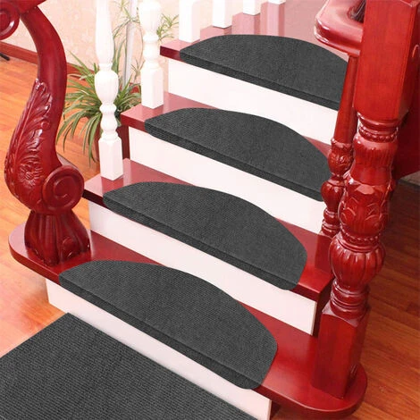 15Pz Tappetini Per Scale Antiscivolo Autoadesiva Sicurezza Tappeto Per Bambini, Anziane E Animali Domestici, Grigio Scuro 65 X 21 X 4 Cm 7 15Pz Tappetini Per Scale Antiscivolo Autoadesiva Sicurezza Tappeto Per Bambini, Anziane E Animali Domestici, Grigio Scuro 65 X 21 X 4 Cm - immagine 5