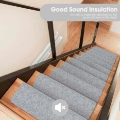 Kueatily 14 Pezzi Tappetini Antiscivolo Per Scale Tappetini Adesivi Tappetini Per Battistrada Tappetini Di Sicurezza Lavabili Per Bambini Anziani E Animali Domestici (grigio Chiaro) -Armonia Decor 47438245 3