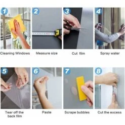 Kueatily Pellicola Per Vetri Autoadesiva Pellicola Per La Privacy Opaca Pellicola Per Vetri Anti-UV Pellicola Per Vetri Smerigliati Per Bagno O Ufficio (bianco, 45 X 200 Cm) 10 Kueatily Pellicola Per Vetri Autoadesiva Pellicola Per La Privacy Opaca Pellicola Per Vetri Anti-UV Pellicola Per Vetri Smerigliati Per Bagno O Ufficio (bianco, 45 X 200 Cm) -Armonia Decor 47438532 4