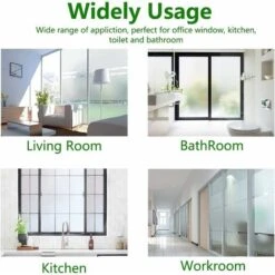 Kueatily Pellicola Per Vetri Autoadesiva Pellicola Per La Privacy Opaca Pellicola Per Vetri Anti-UV Pellicola Per Vetri Smerigliati Per Bagno O Ufficio (bianco, 45 X 200 Cm) 11 Kueatily Pellicola Per Vetri Autoadesiva Pellicola Per La Privacy Opaca Pellicola Per Vetri Anti-UV Pellicola Per Vetri Smerigliati Per Bagno O Ufficio (bianco, 45 X 200 Cm) -Armonia Decor 47438532 5