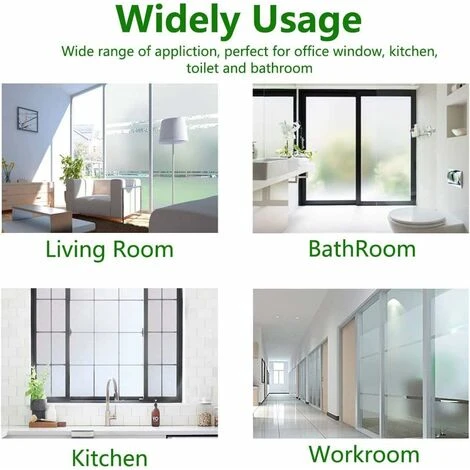 Kueatily Pellicola Per Vetri Autoadesiva Pellicola Per La Privacy Opaca Pellicola Per Vetri Anti-UV Pellicola Per Vetri Smerigliati Per Bagno O Ufficio (bianco, 45 X 200 Cm) 7 Kueatily Pellicola Per Vetri Autoadesiva Pellicola Per La Privacy Opaca Pellicola Per Vetri Anti-UV Pellicola Per Vetri Smerigliati Per Bagno O Ufficio (bianco, 45 X 200 Cm) - immagine 5