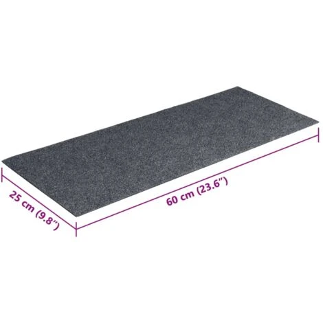 Tappeti Adesivi Rettangolari Scale 15 Pz 60x25 Cm Grigio Chiaro VidaXL 5 Tappeti Adesivi Rettangolari Scale 15 Pz 60x25 Cm Grigio Chiaro VidaXL - immagine 3