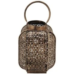 Rebecca Mobili Lanterna Grande Per Interno Esterno In Metallo Bronzo Porta Candele Marocchina 9 Rebecca Mobili Lanterna Grande Per Interno Esterno In Metallo Bronzo Porta Candele Marocchina -Armonia Decor 49979044 3