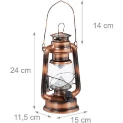 2x Lanterna LED, Lampada Decorativa Retrò Per Finestre O Da Giardino, A Batteria, Bronzo 10 2x Lanterna LED, Lampada Decorativa Retrò Per Finestre O Da Giardino, A Batteria, Bronzo -Armonia Decor 50008600 4