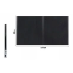 Trade Shop - Rotolo Pellicola Per Finestre Oscurante Nera 150 X 50 Cm Adesiva Vetro 70874