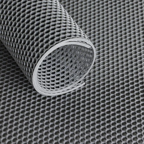 Tappetino A Traliccio Ultra Grip Con Struttura A Nido D'ape 120 Cm - Al Metro - Grigio 3 Tappetino A Traliccio Ultra Grip Con Struttura A Nido D'ape 120 Cm - Al Metro - Grigio