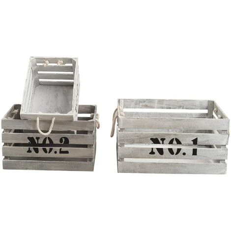 Rebecca Mobili Set 3 Cassette Contenitori Legno Bianco Shabby Vintage 22x41x30 3 Rebecca Mobili Set 3 Cassette Contenitori Legno Bianco Shabby Vintage 22x41x30