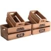 Rebecca Mobili Set 4 Cassette Scatole Legno Portaoggetti Legno Marrone 15x35x22 -Armonia Decor 50410396 1