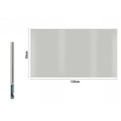 Trade Shop - Rotolo Pellicola Per Finestre Oscurante Grigia 150 X 50 Cm Adesiva Vetro 70873