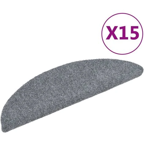 Tappetini Autoadesivi Per Scale 15 Pz 56x17x3 Cm Grigio Chiaro 4 Tappetini Autoadesivi Per Scale 15 Pz 56x17x3 Cm Grigio Chiaro - immagine 2