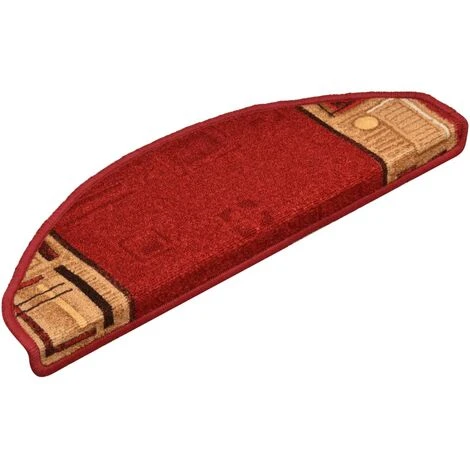 Tappetini Autoadesivi Per Scale 15 Pz Rossi 65x21x4 Cm 5 Tappetini Autoadesivi Per Scale 15 Pz Rossi 65x21x4 Cm - immagine 3