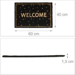 Relaxdays Zerbino Ingresso Casa WELCOME, 60x40 Cm, Motivo A Pois, Antiscivolo, Fibra Di Cocco E Gomma, Multicolore 10 Relaxdays Zerbino Ingresso Casa WELCOME, 60x40 Cm, Motivo A Pois, Antiscivolo, Fibra Di Cocco E Gomma, Multicolore -Armonia Decor 51969906 4