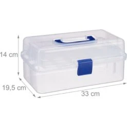 Relaxdays Scatola Trasparente Plastica, 9 Scomparti Per Oggetti Piccoli, Maniglia Per Trasporto, Chiusura A Scatto, HBT 14x33x19 Cm, Blu 10 Relaxdays Scatola Trasparente Plastica, 9 Scomparti Per Oggetti Piccoli, Maniglia Per Trasporto, Chiusura A Scatto, HBT 14x33x19 Cm, Blu -Armonia Decor 51971807 4