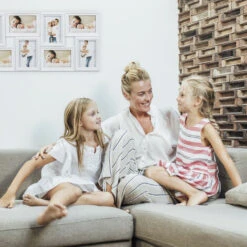 Relaxdays Cornice Per 8 Foto, In Formato Verticale O Orizzontale, Da Parete, In Plastica, HL 30x65cm, Colore Bianco -Armonia Decor 51972996 5