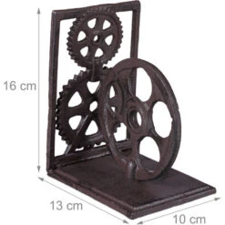 Relaxdays Fermalibri Retrò, Ghisa, Ruota Dentata, Pellicola Cinematografica, Decorazione Per Libri 16x13x10 Cm, Marrone 10 Relaxdays Fermalibri Retrò, Ghisa, Ruota Dentata, Pellicola Cinematografica, Decorazione Per Libri 16x13x10 Cm, Marrone -Armonia Decor 51973565 4