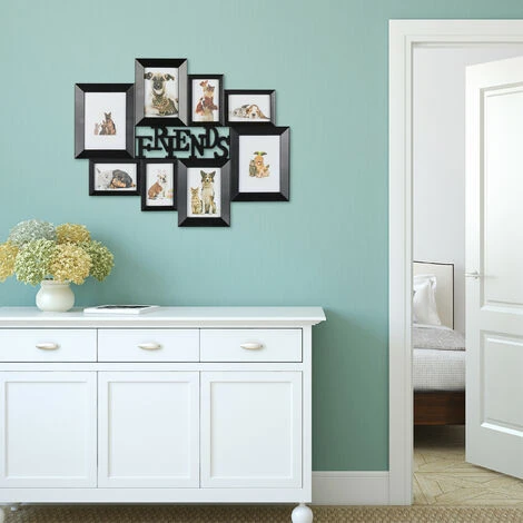 Relaxdays Cornice Portafoto Multiplo Per 8 Fotografie, Scritta Centrale “Friends”, HL: 57x73, Disponibile In Bianco 7 Relaxdays Cornice Portafoto Multiplo Per 8 Fotografie, Scritta Centrale “Friends”, HL: 57x73, Disponibile In Bianco - immagine 5