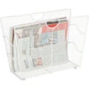 Relaxdays Portariviste, In Metallo, Organizer Porta Giornali, Autoportante, Salotto & Bagno, 27 X 39 X 17 Cm, Bianco