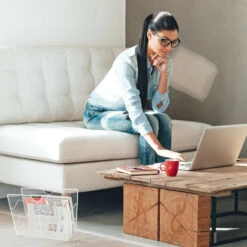 Relaxdays Portariviste, In Metallo, Organizer Porta Giornali, Autoportante, Salotto & Bagno, 27 X 39 X 17 Cm, Bianco -Armonia Decor 51978063 3