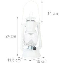 Lanterna LED, Lampada Decorativa Retrò Per Finestre O Da Giardino, A Batteria, Bianco -Armonia Decor 51978774 4