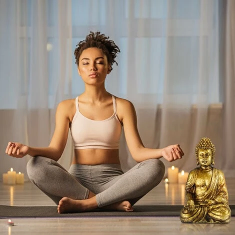 Relaxdays Buddha, Figura Da Giardino, Resistente Alle Intemperie, Buddha Seduto, In Poliresina, 30x18,5x12,5 Cm, Dorata 5 Relaxdays Buddha, Figura Da Giardino, Resistente Alle Intemperie, Buddha Seduto, In Poliresina, 30x18,5x12,5 Cm, Dorata - immagine 3