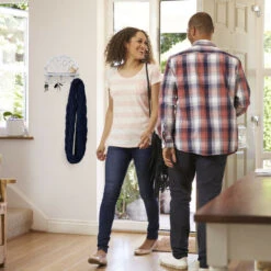 1x Mensola Portachiavi, Ripiani E Ganci, Vintage, In Ghisa E Legno, Da Parete, HxLxP: 23x27x12 Cm, Bianco -Armonia Decor 51984728 3