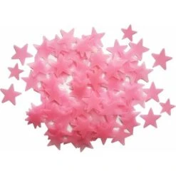 Glow In The Dark Glow In The Dark Adesivi, 100 Adesivi, Rosa