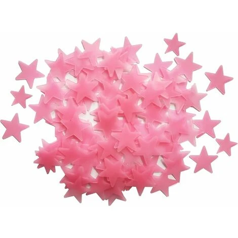 Glow In The Dark Glow In The Dark Adesivi, 100 Adesivi, Rosa 3 Glow In The Dark Glow In The Dark Adesivi, 100 Adesivi, Rosa